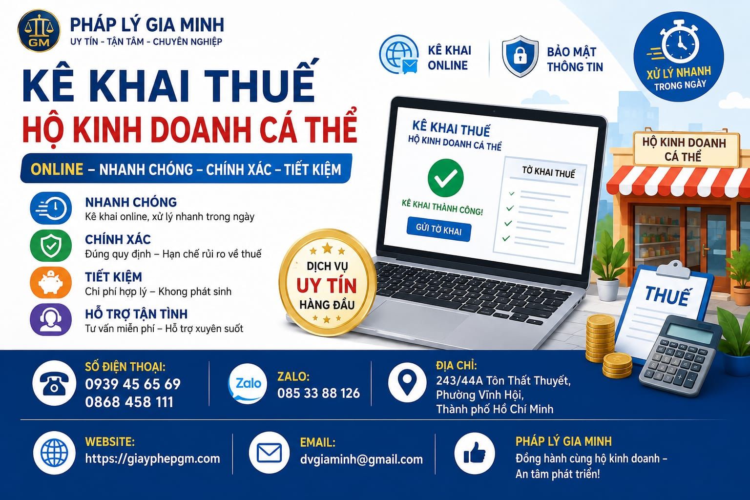 Kê khai thuế hộ kinh doanh cá thể online nhanh chóng