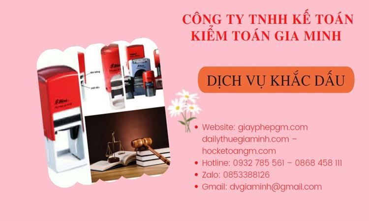 Làm con dấu nhanh tại an giang 4 Khắc dấu tại An Giang online giá rẻ
