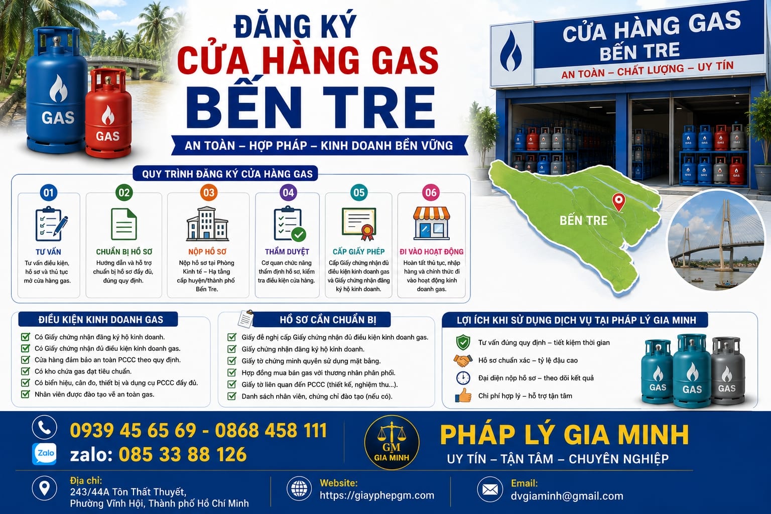 Đăng ký cửa hàng gas Bến Tre