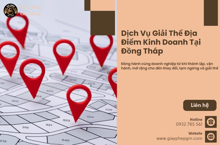 Dịch Vụ Giải Thể Địa Điểm Kinh Doanh Tại Đồng Tháp