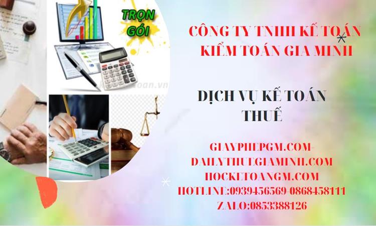Bảng giá dịch vụ kế toán thuế trọn gói tại Huyện Phúc Thọ 