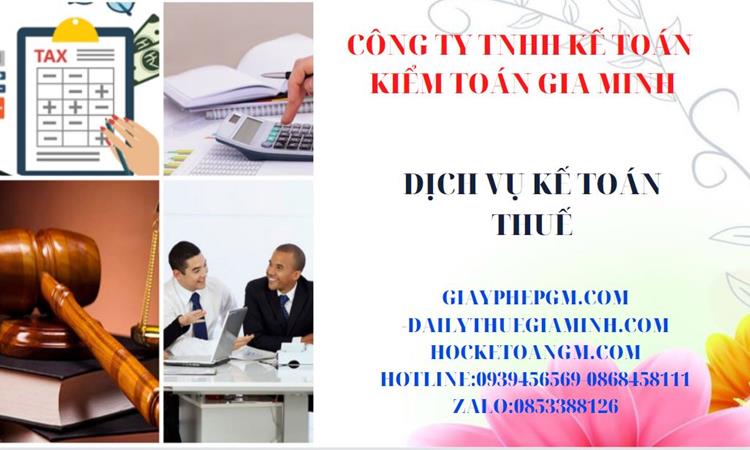 Bảng giá dịch vụ kế toán thuế trọn gói tại Huyện Vĩnh Thạnh 