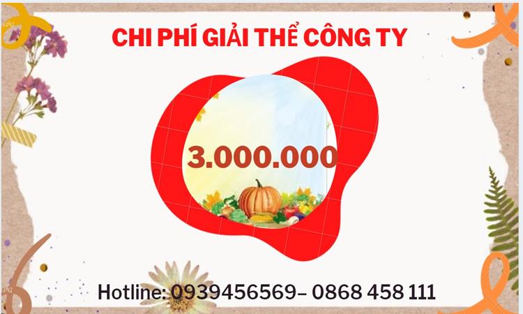 Bảng giá giải thể doanh nghiệp Hà Nội trọn gói