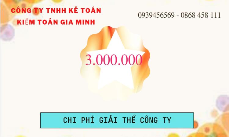 THỦ TỤC GIẢI THỂ DOANH NGHIỆP TẠI HUYỆN NHÀ BÈ TRỌN GÓI 5 Bảng giá giải thể doanh nghiệp Huyện Nhà Bè trọn gói