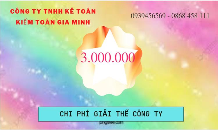 Bảng giá giải thể doanh nghiệp Quận Tân Phú trọn gói