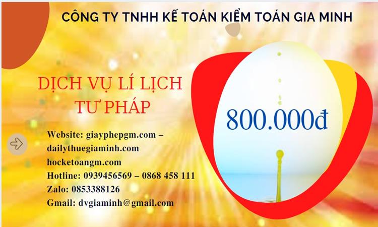 LÀM LÝ LỊCH TƯ PHÁP Ở ĐÂU TẠI TP ĐÀ NẴNG 6 Bảng giá làm lý lịch tư pháp tại TP Đà Nẵng