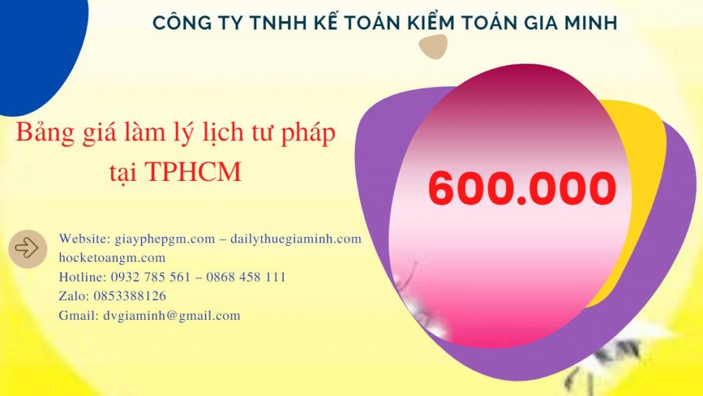 Làm lý lịch tư pháp ở đâu tại tphcm 10 Bảng giá làm lý lịch tư pháp tại TPHCM