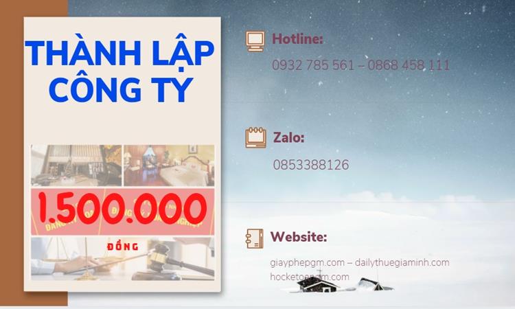 Bảng giá mở công ty kinh doanh khách sạn tại TPHCM 