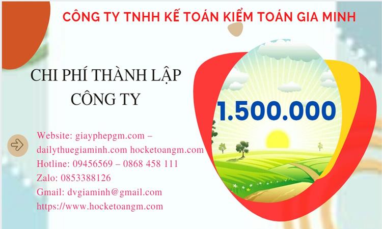 Bảng giá thành lập công ty sản xuất cà phê tại An Giang