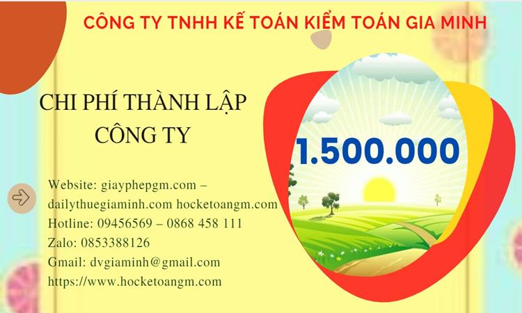Bảng giá thành lập công ty sản xuất cà phê tại Bến Tre