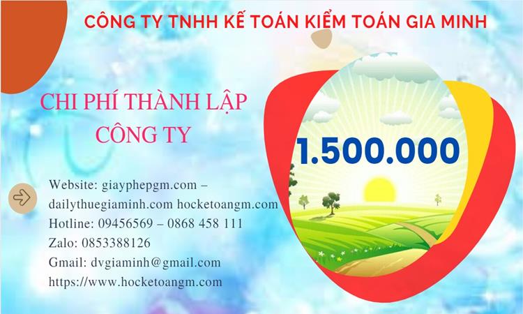 Bảng giá thành lập công ty sản xuất cà phê tại Điện Biên