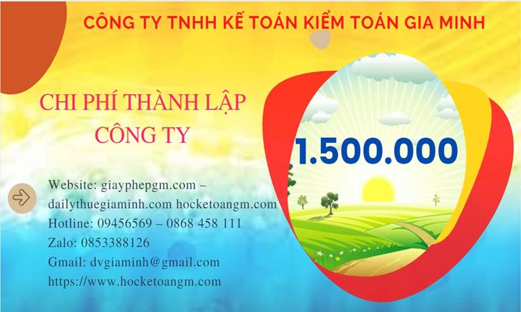 Bảng giá thành lập công ty sản xuất cà phê tại Hà Nam