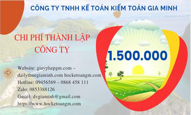 Bảng giá thành lập công ty sản xuất cà phê tại Huyện Sóc Sơn