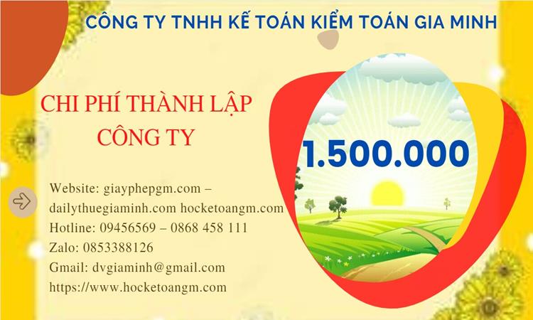 Bảng giá thành lập công ty sản xuất cà phê tại Huyện Văn Lâm