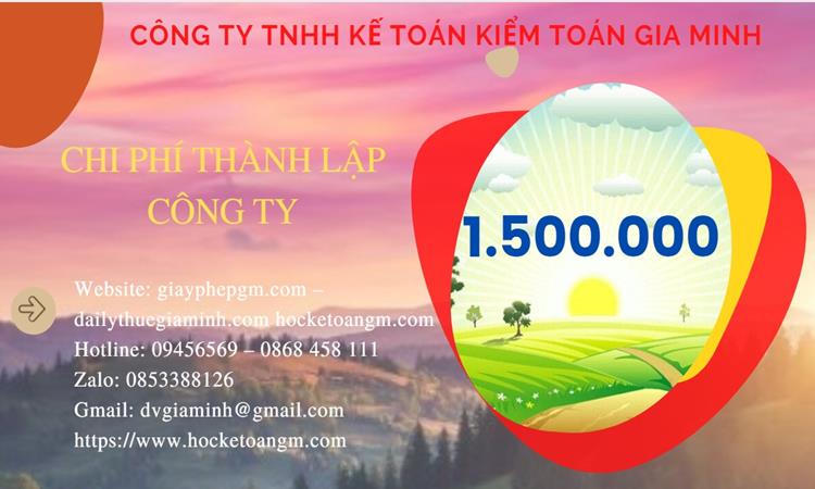 Bảng giá thành lập công ty sản xuất cà phê tại Quận Nam Từ Liêm