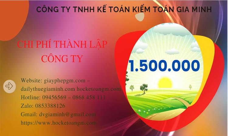 Bảng giá thành lập công ty sản xuất cà phê tại Thái Bình