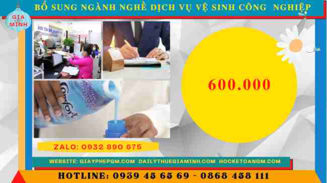 Bổ sung ngành nghề vệ sinh công nghiệp 5 Chi phí dịch vụ bổ sung ngành nghề vệ sinh công nghiệp