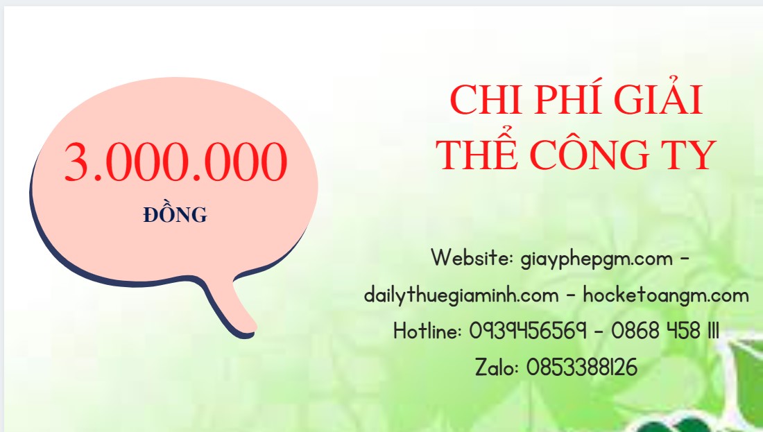 Giải thể công ty cổ phần tại Cần Thơ trọn gói đảm bảo tốt 5 Chi phí giải thể công ty cổ phần tại Cần Thơ