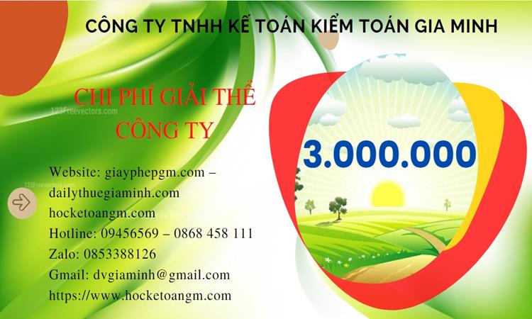 Chi phí giải thể công ty tại Bắc Kạn trọn gói
