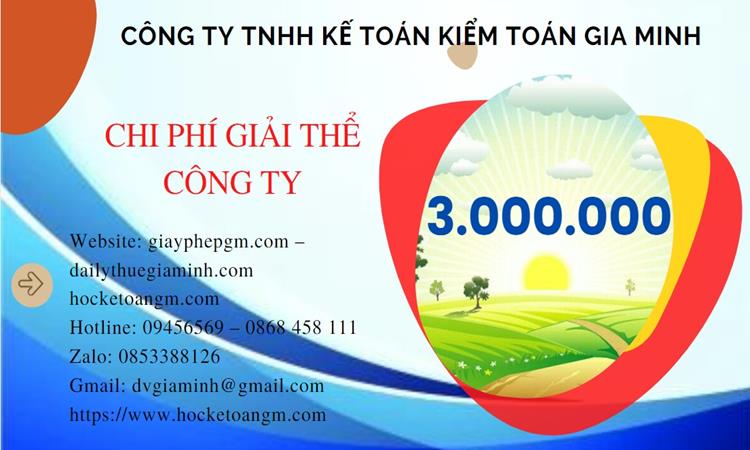 Chi phí giải thể công ty tại Bình Dương trọn gói