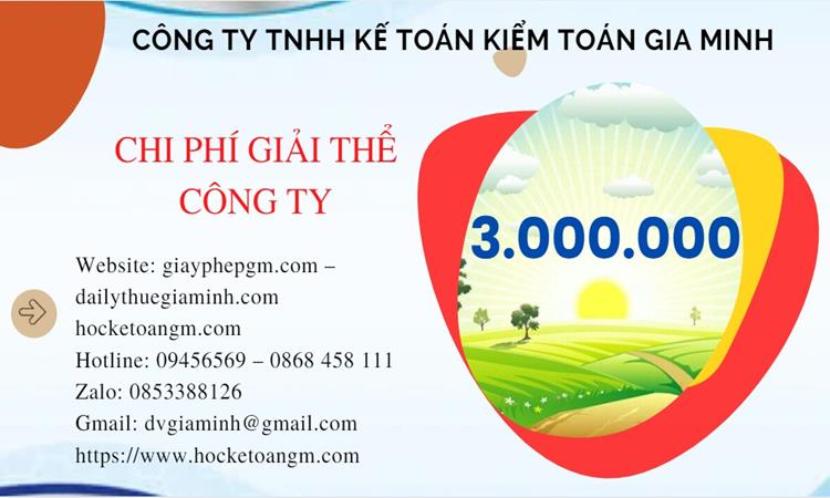 Chi phí giải thể công ty tại Cao Bằng trọn gói