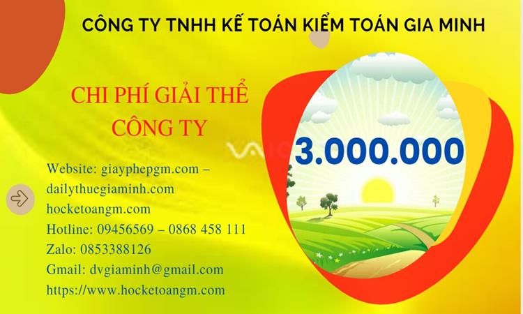 Chi phí giải thể công ty tại Đà Nẵng trọn gói