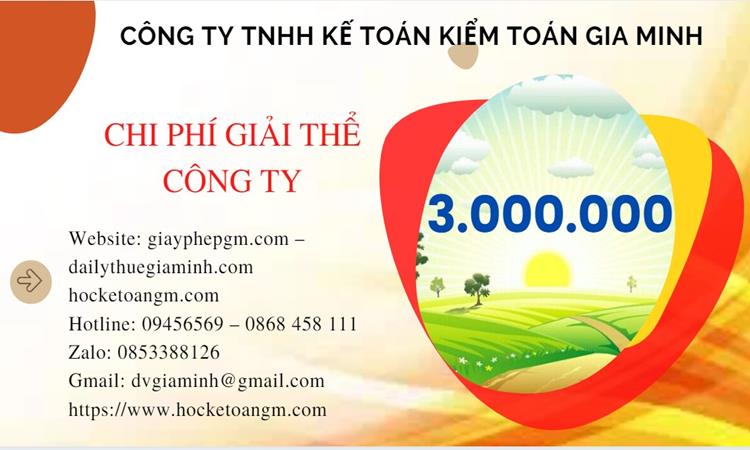 Chi phí giải thể công ty tại Đồng Nai trọn gói