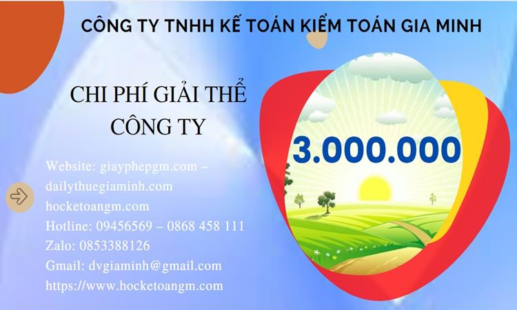 Chi phí giải thể công ty tại Hà Nội trọn gói