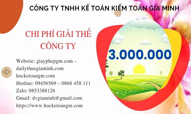 Chi phí giải thể công ty tại Hòa Bình trọn gói