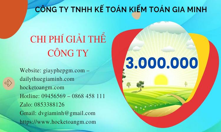 Thủ tục giải thể công ty tại Huế – Trọn gói luật mới nhất, nhanh chóng 5 Chi phí giải thể công ty tại Huế trọn gói
