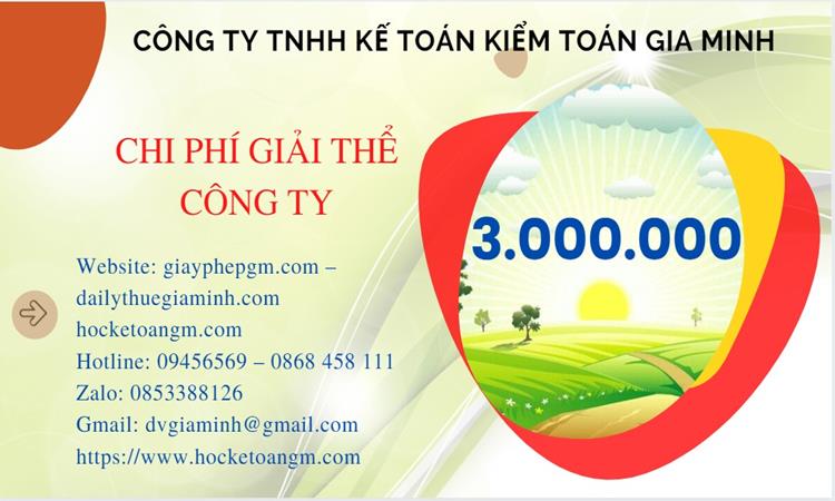 Chi phí giải thể công ty tại Huyện Ân Thi trọn gói