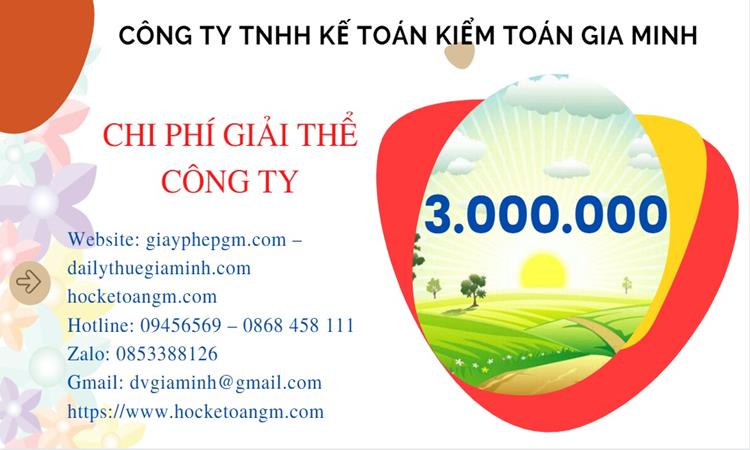 Chi phí giải thể công ty tại Huyện Cờ Đỏ trọn gói