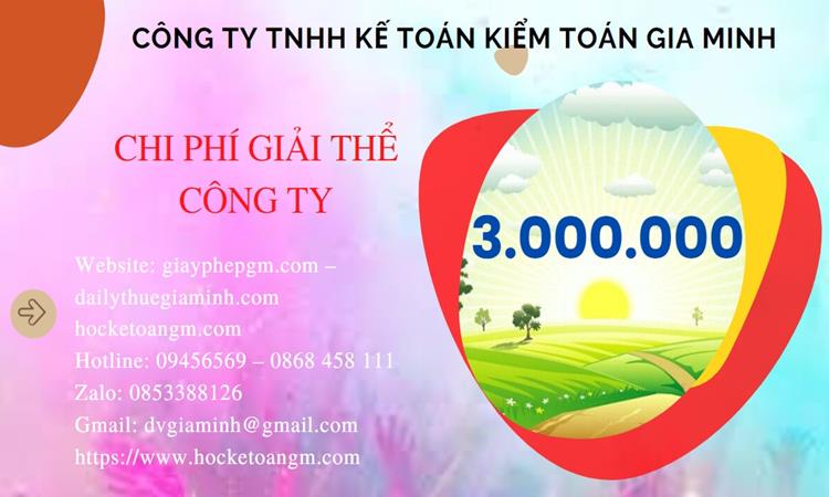 Chi phí giải thể công ty tại Huyện Đan Phượng trọn gói