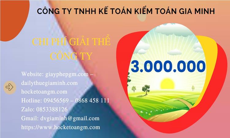 Chi phí giải thể công ty tại Huyện Hoài Đức trọn gói