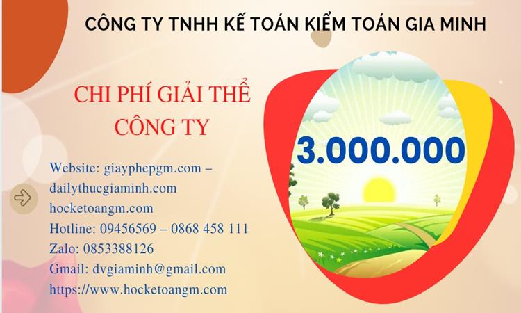 Chi phí giải thể công ty tại Huyện Khoái Châu trọn gói