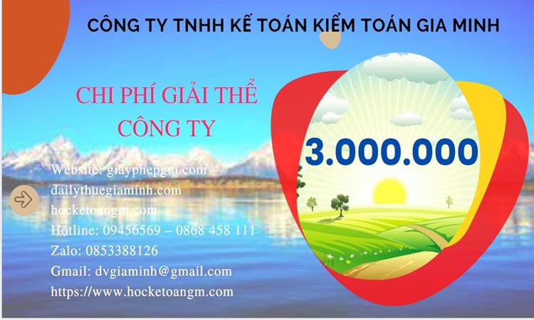 Chi phí giải thể công ty tại Huyện Mê Linh trọn gói