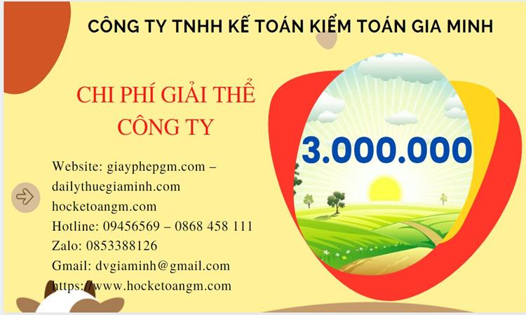 Chi phí giải thể công ty tại Huyện Nhà Bè trọn gói