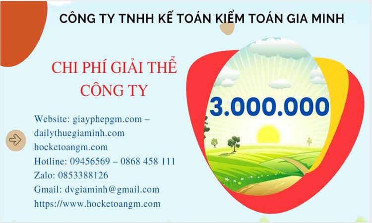 Chi phí giải thể công ty tại Huyện Thới Lai trọn gói