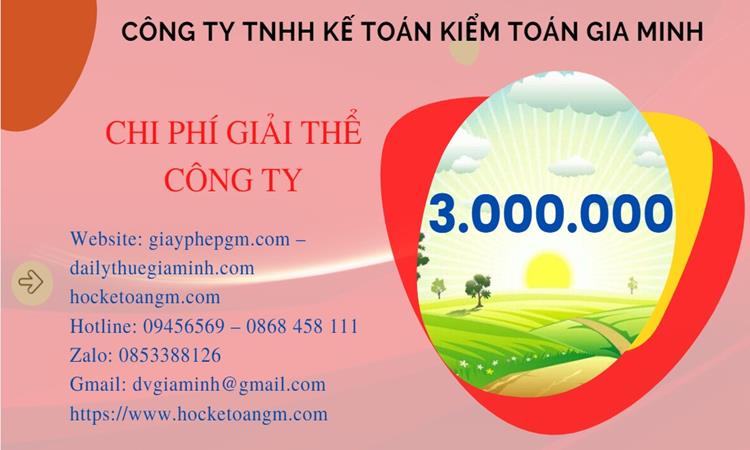 Chi phí giải thể công ty tại Huyện Văn Giang trọn gói