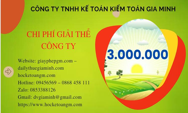 Chi phí giải thể công ty tại Khánh Hòa trọn gói