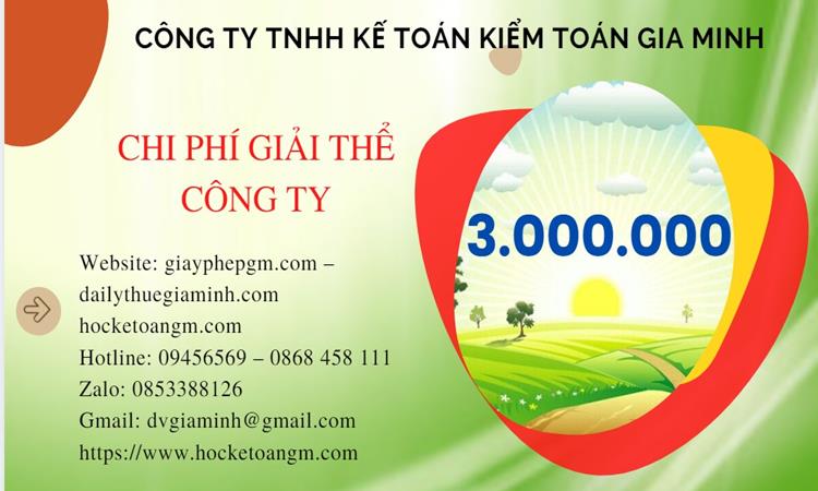 Chi phí giải thể công ty tại Kiên Giang trọn gói