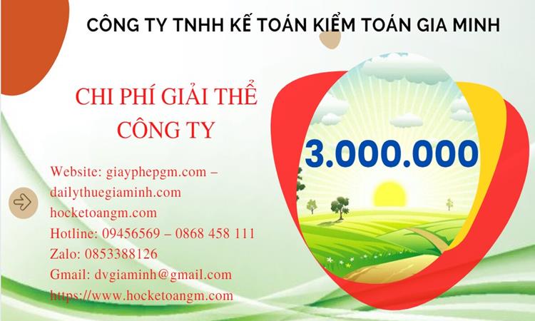 Chi phí giải thể công ty tại Nghệ An trọn gói