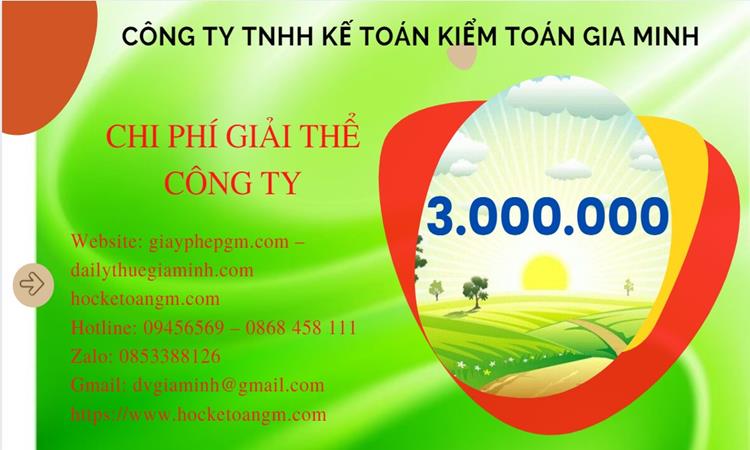 Chi phí giải thể công ty tại Ninh Bình trọn gói