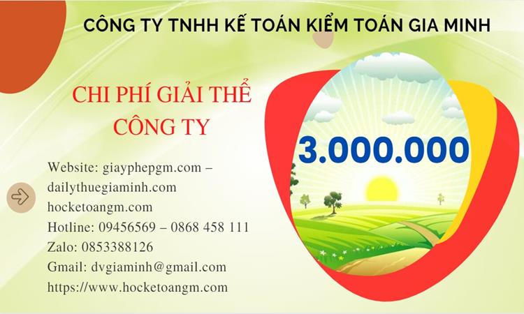 Chi phí giải thể công ty tại Phú Yên trọn gói
