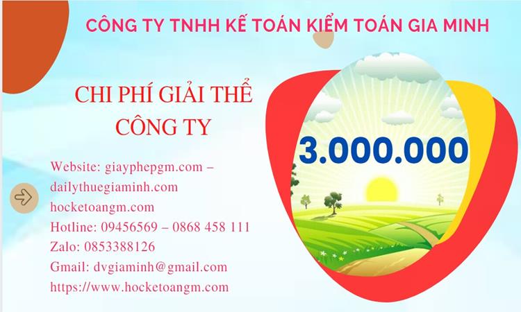 Chi phí giải thể công ty tại Quận 12 trọn gói