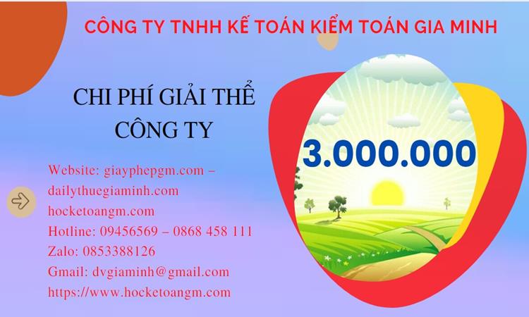 Chi phí giải thể công ty tại Quận Gò Vấp trọn gói