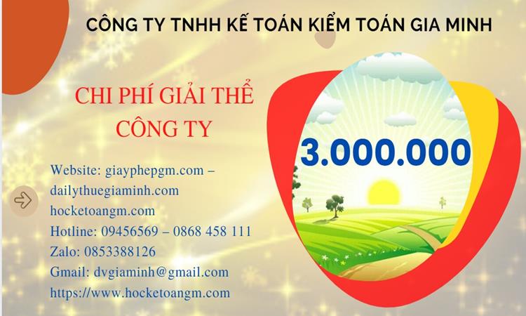 Chi phí giải thể công ty tại Quận Ninh Kiều trọn gói