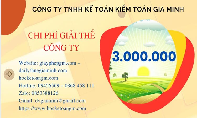 Chi phí giải thể công ty tại Quận Ô Môn trọn gói