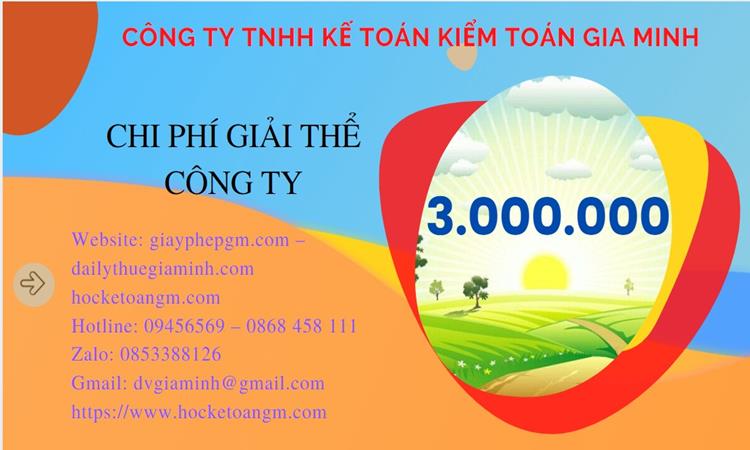 Chi phí giải thể công ty tại Quận Tân Bình trọn gói