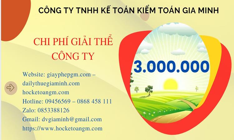 Chi phí giải thể công ty tại Quận Thốt Nốt trọn gói